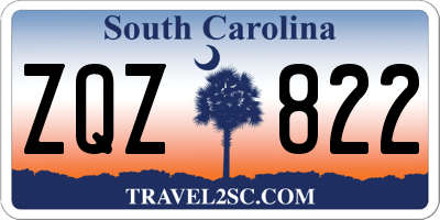 SC license plate ZQZ822