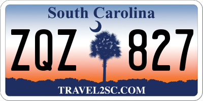 SC license plate ZQZ827
