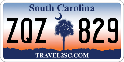 SC license plate ZQZ829