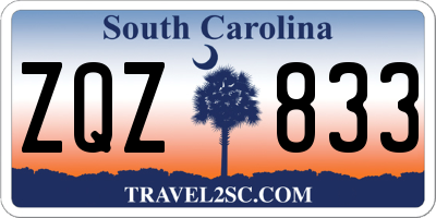 SC license plate ZQZ833