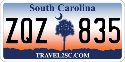 SC license plate ZQZ835