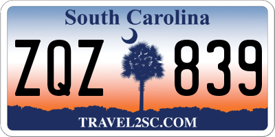 SC license plate ZQZ839