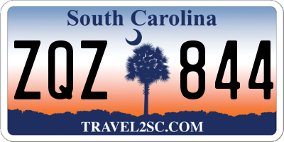 SC license plate ZQZ844