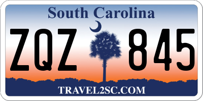 SC license plate ZQZ845