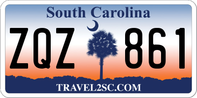 SC license plate ZQZ861