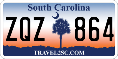 SC license plate ZQZ864