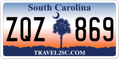 SC license plate ZQZ869