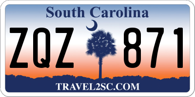 SC license plate ZQZ871
