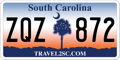 SC license plate ZQZ872