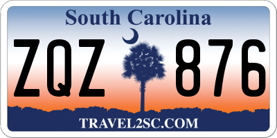 SC license plate ZQZ876