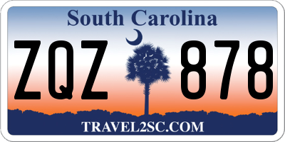 SC license plate ZQZ878