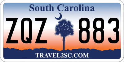 SC license plate ZQZ883