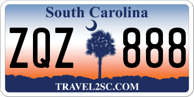 SC license plate ZQZ888