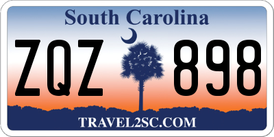 SC license plate ZQZ898