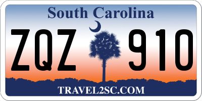 SC license plate ZQZ910