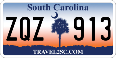 SC license plate ZQZ913