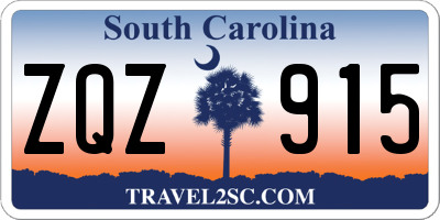 SC license plate ZQZ915