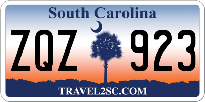 SC license plate ZQZ923