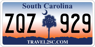 SC license plate ZQZ929