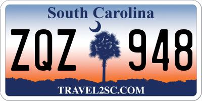 SC license plate ZQZ948