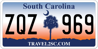 SC license plate ZQZ969