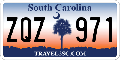 SC license plate ZQZ971