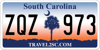 SC license plate ZQZ973
