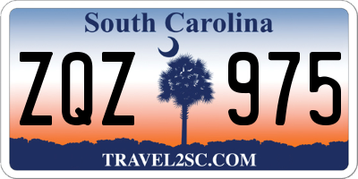SC license plate ZQZ975