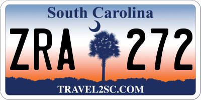 SC license plate ZRA272