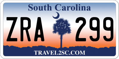SC license plate ZRA299