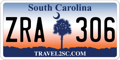 SC license plate ZRA306