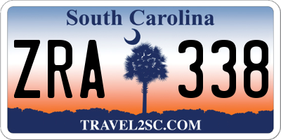 SC license plate ZRA338