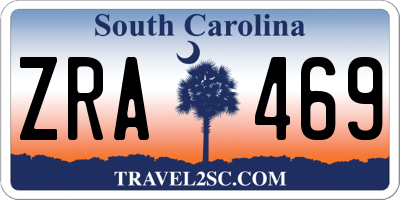 SC license plate ZRA469