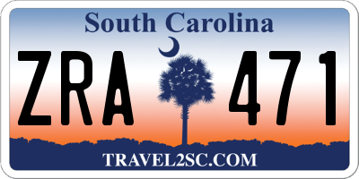SC license plate ZRA471