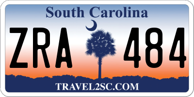 SC license plate ZRA484
