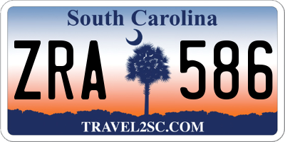 SC license plate ZRA586