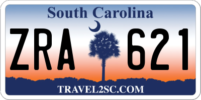 SC license plate ZRA621