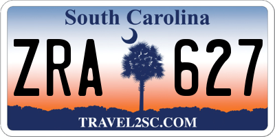 SC license plate ZRA627