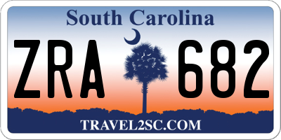 SC license plate ZRA682