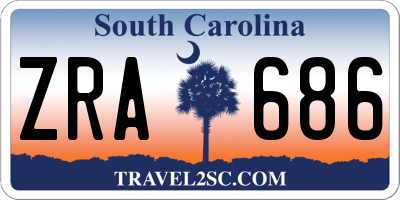 SC license plate ZRA686