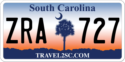 SC license plate ZRA727