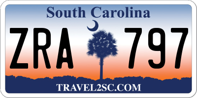 SC license plate ZRA797