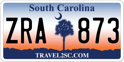 SC license plate ZRA873