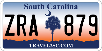 SC license plate ZRA879
