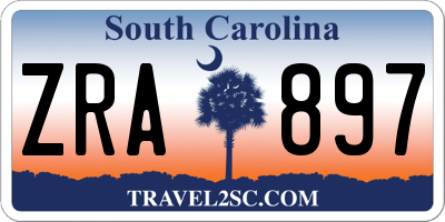 SC license plate ZRA897