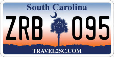 SC license plate ZRB095