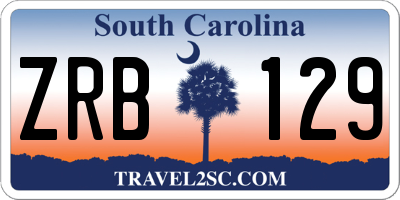 SC license plate ZRB129