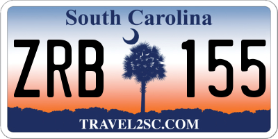 SC license plate ZRB155
