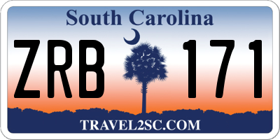 SC license plate ZRB171