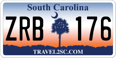 SC license plate ZRB176